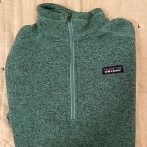 W Teal Patagonia 1/4 Zip Better Sweater